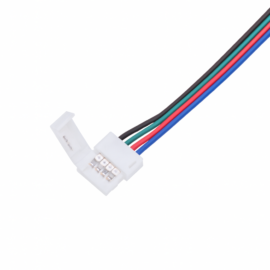 CONECTOR 10 MM CINTA LED 5050 RGB IP44 1 SALIDA Y CABLE