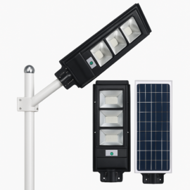 Lampara solar de calle 120W B47768 CON BATERIA Y BRAZO 6000K 3.2V 5 Ah ROOMLUX