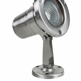 LAMP. SUMERGIBLE INOX MR-16 JT-15708-SS G-5.3 IP-68 12V FUENTE O PISCINA.