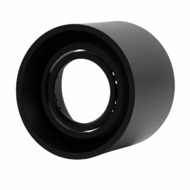 Foco superf. D27405 BASC, BK negro 96X100 POLY ROOMLUX