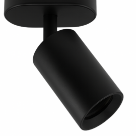 Foco superficie GU-10 TS138S-1 BK NEGRA acero 110*70*165 mm