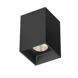 Foco superficie TS126 basculante. recesado BK NEGRO # 80 x 125 POLY