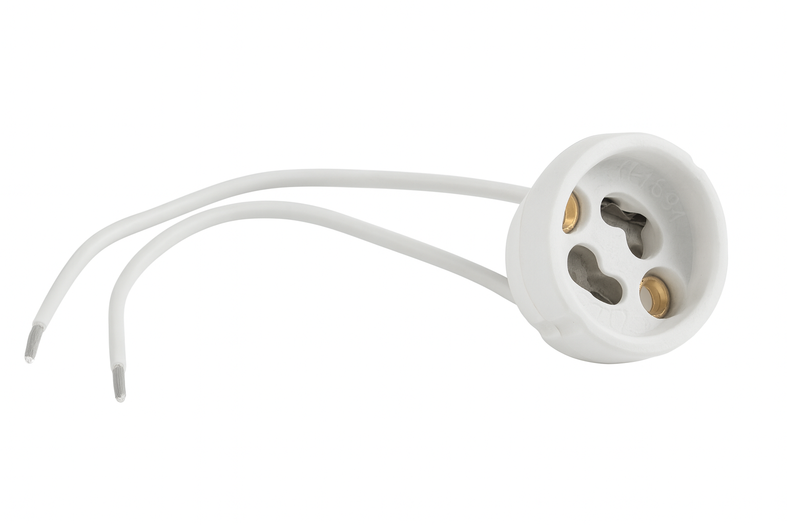 Zocalo porcelana GU-10 C/cable 7.5 CM