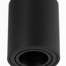 Foco superf. GU-10 TS101-1 basc, negra 80*85 Aluminio