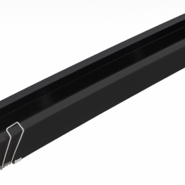 Riel MAG.externo T2510 BK "LAIKO" 2 mt 31*42 mm recesado negro pequeño