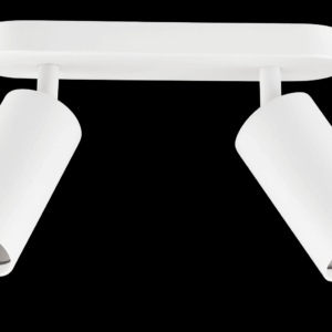 Foco suprf. GU-10 2/1 TS205S-2 WH BLANCA ACERO 220MM