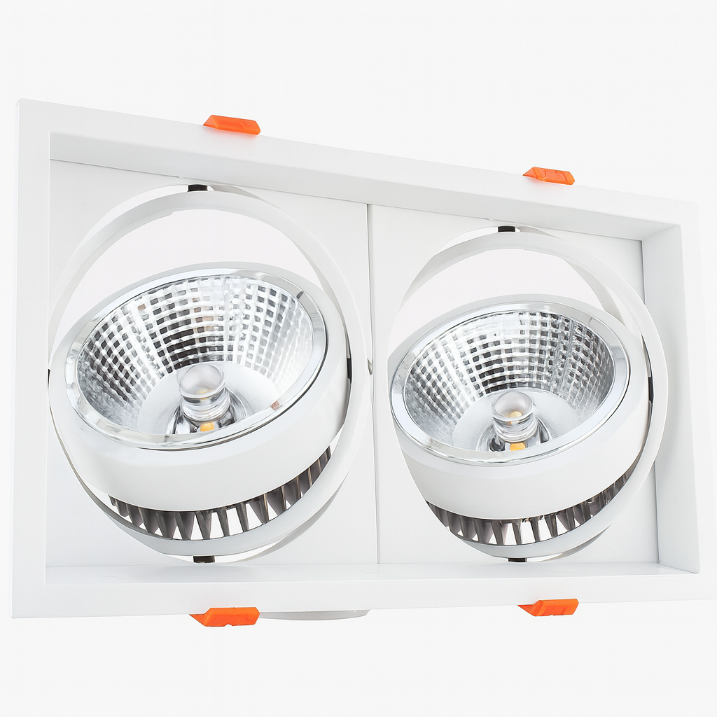 Empotrable LED 40w 4000K 3" 2X20W LCG-0130-2 Blanco COB EVOLIGHT - Imagen 2