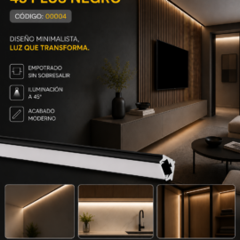 Perfil A00005A07_2 45 PLUS Negro KLUS