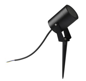 Lampara de jardin GU-10 LDC0830A-GU10 aluminio c/puya 248 mm IP-65 negra