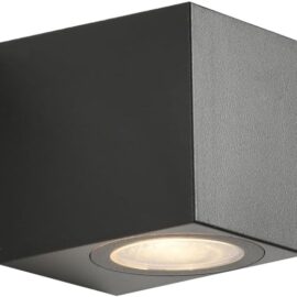 Aplique TS-127S-1 BK de pared GU-10 Down Negro IP-65 72*95*80 PC