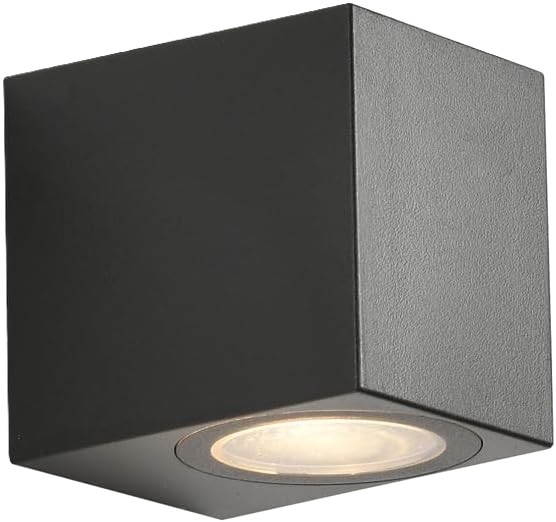 Aplique GU-10 TS-127S-1 BK de pared Down Negro IP-65 72*95*80 PC