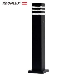 Baliza E-27 TB0460B 600x 140 mm jardin NEGRA (BOLARDO)