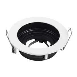 Empotrable basculante GU-10 TS71 RECS. G5.3 WH BLANCA Ø 90 mm (100x37) ALUMINIO EVOLIGHT