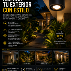 Foco superficie GU-10 D27410 basculante negro 96X100 POLY ROOMLUX
