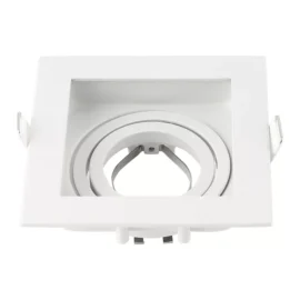 Empotrable basculante GU-10 TS71S WH recsada blanco # 90 mm (100x100x37) ALUMINIO