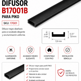 Difusor B17001B Negro para PIKO