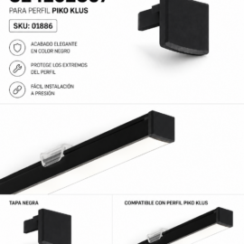 Tapa C24202C07 para PIKO KLUS Negra