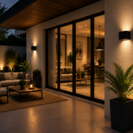 Aplique 6W 3000K B72710-2X3W Cubo BK NEGRO 100-240V IP-65 Roomlux