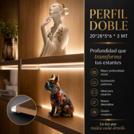 Perfil DS-2620 Doble 20*28*5*6 * 3 MT Doble Difusor