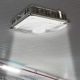 Lampara Techo Canopy 45w 5000K IP65 LX 100-277v 300*300*13 130 lm/w para parqueos