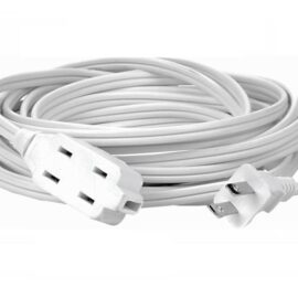 Extensión eléctrica domestica 15FT C/16 COBRE 100% BLANCA
