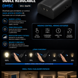 Switch Dimmer de Barrido Lateral Doble Regulable DMSC